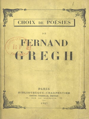 cover image of Choix de poésies